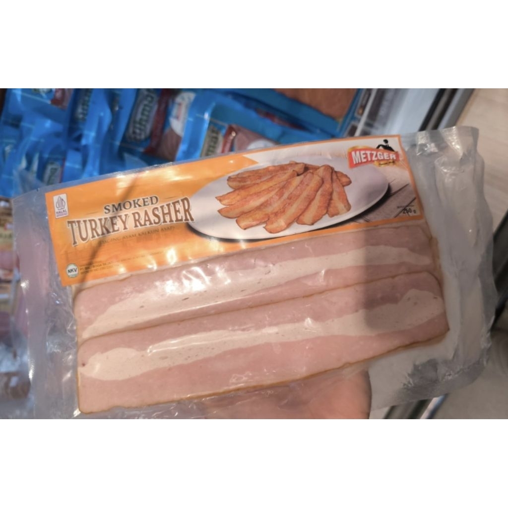 Metzger Smoked Turkey Rasher | daging ayam kalkun asap / pcs 250 gram
