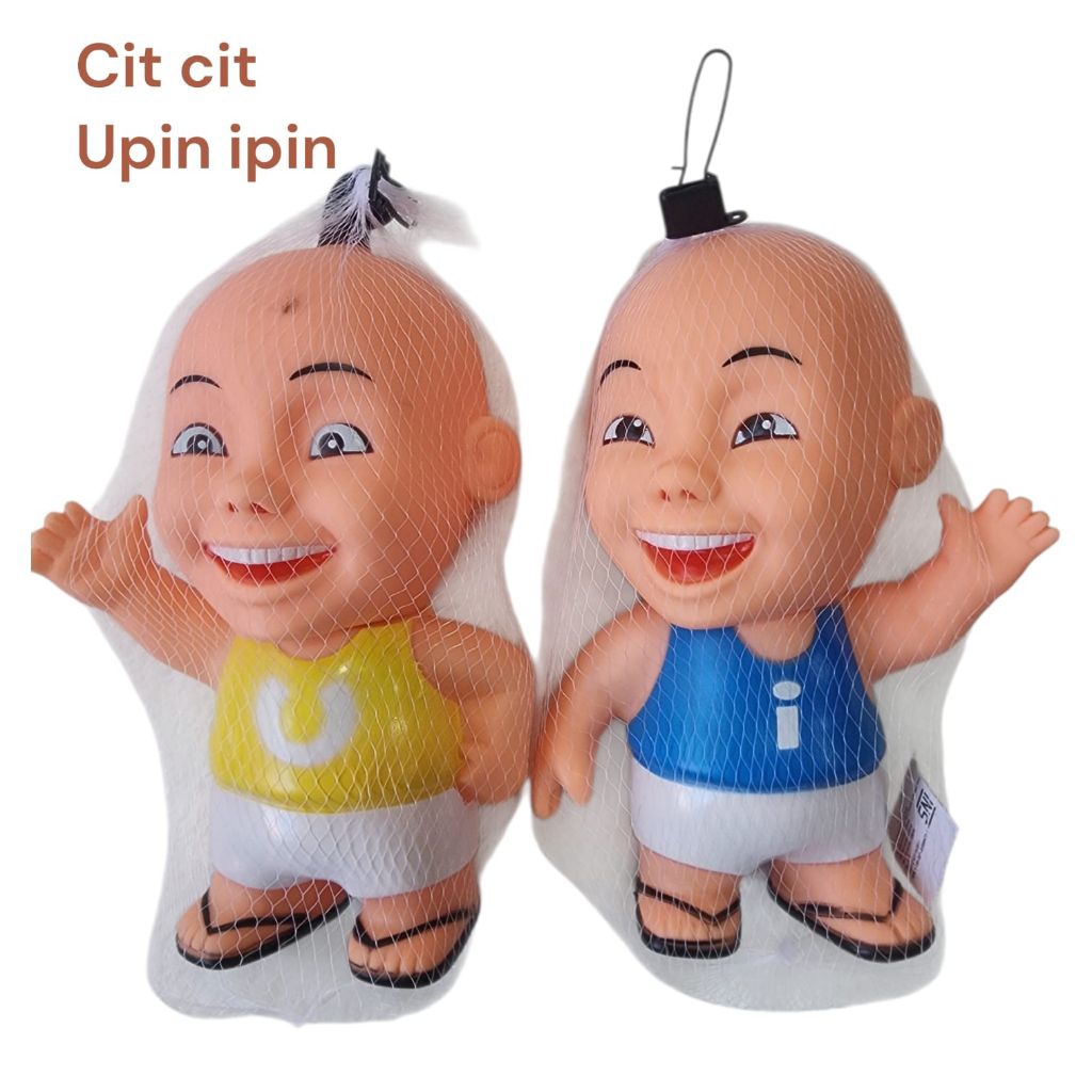Mainan Boneka karet upin dan ipin nyala anak