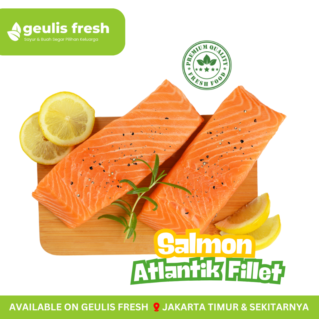 Ikan Salmon Atlantik Fillet Beku Segar | Ikan Segar Jakarta Timur Geulis Fresh