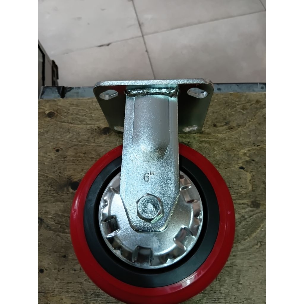 Roda pu hd 6inch mati MURAHH roda troli 6"
