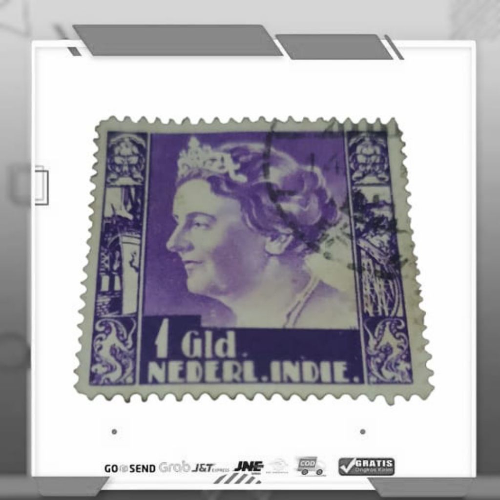 Prangko Perangko Queen Wilhelmina 1 Gulden Used