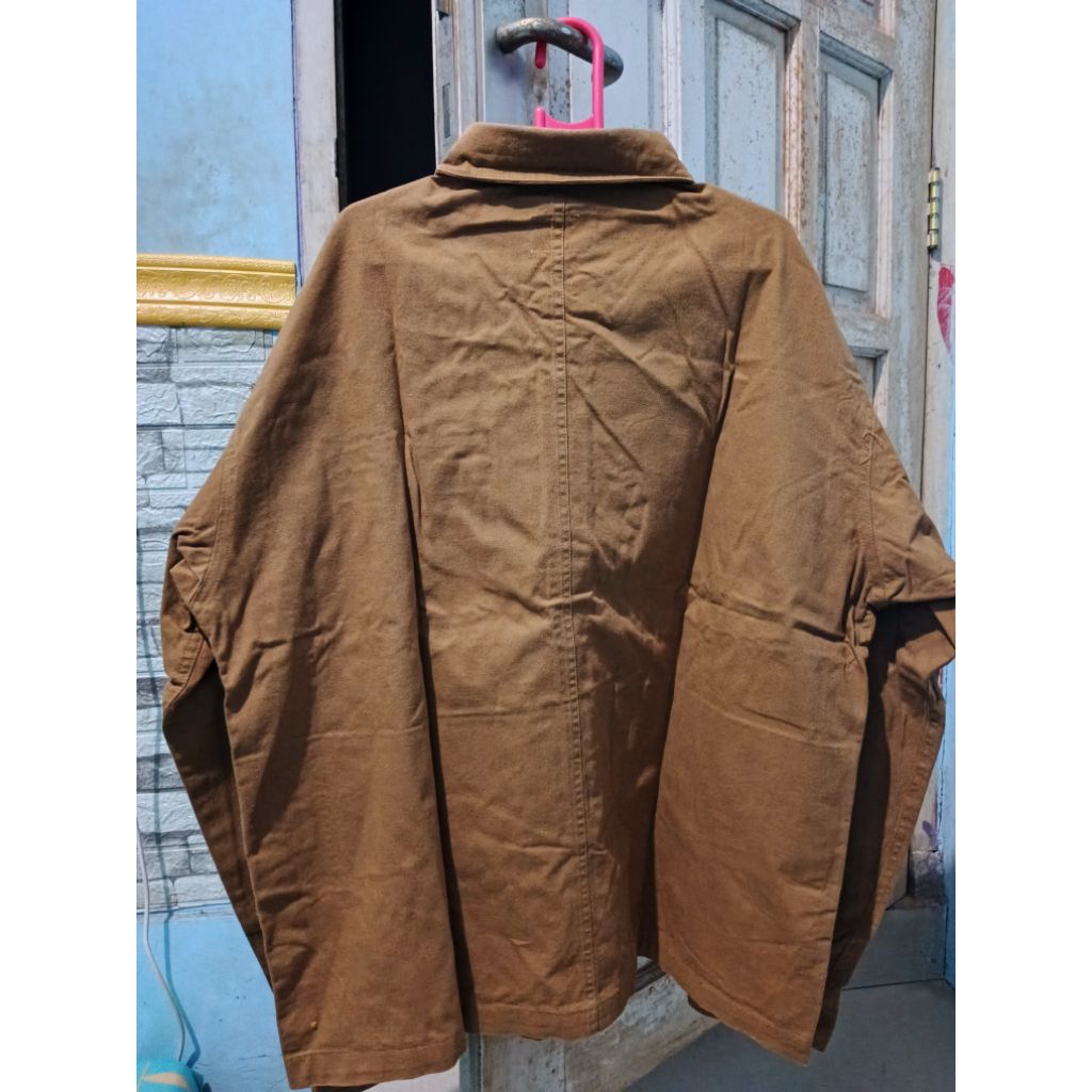 servabo trucker jacket warna coklat ukuran XXL