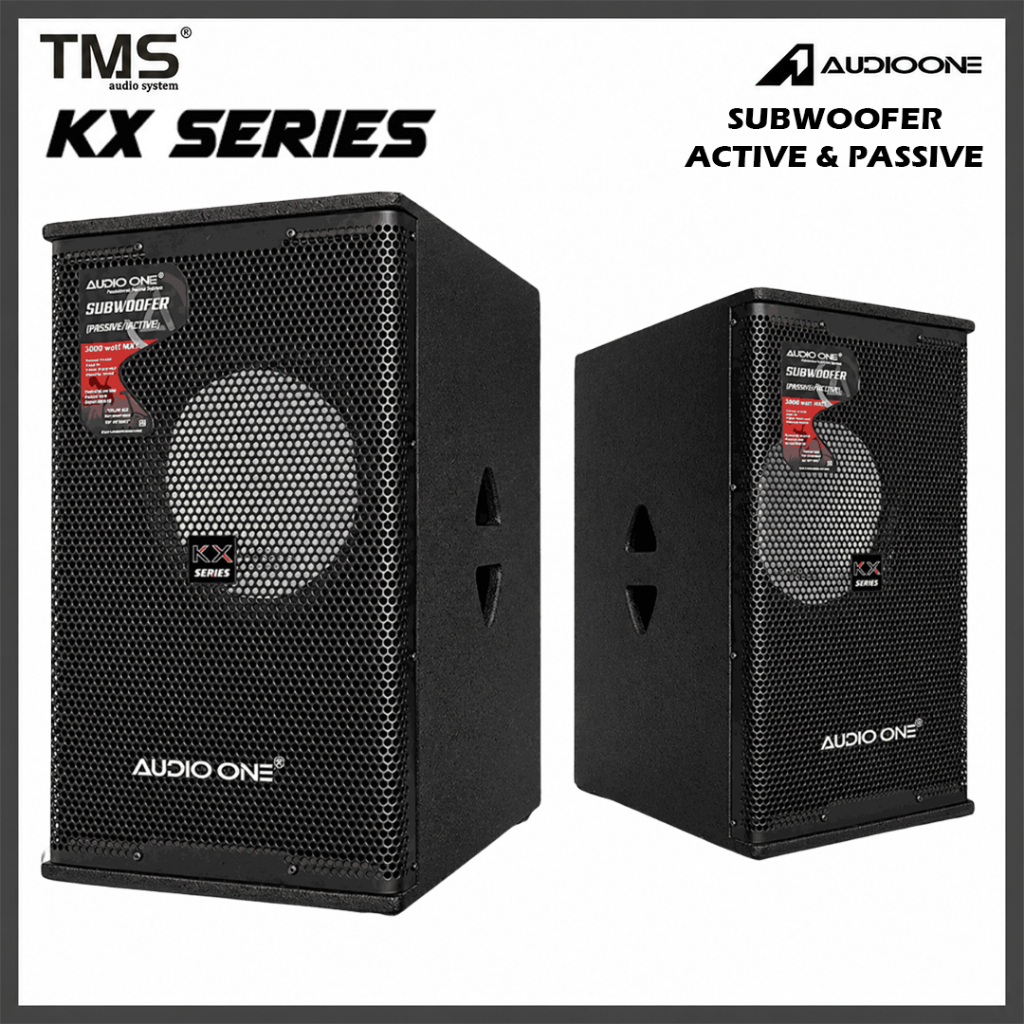 Subwoofer 12 Inch Pasif Aktif Single Speaker Audio One KX 112  Sub Karaoke Full Bass Sound System