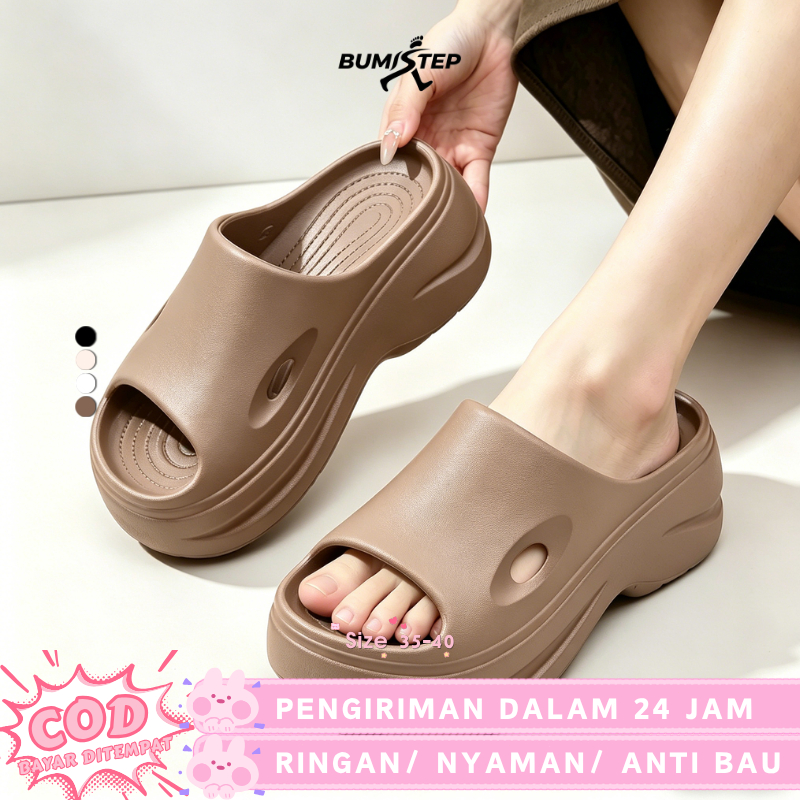 Sandal Wanita Mode Tinggi 8cm Sandal Wanita Elegan Karet Sepatu Sandal Wanita Sandal Wanita