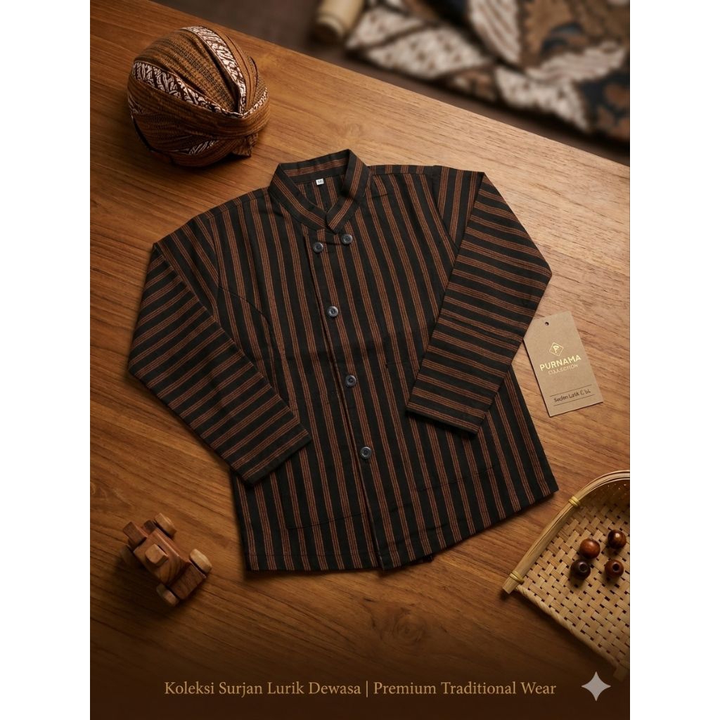 baju lurik pria dewasa, baju surjan dewasa, baju lurik murah