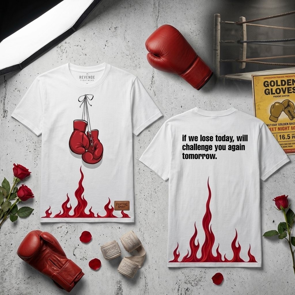 Baju Kaos Tinju Boxing T-Shirt Fighter Revenge Original - Kaos Distro Pria Wanita
