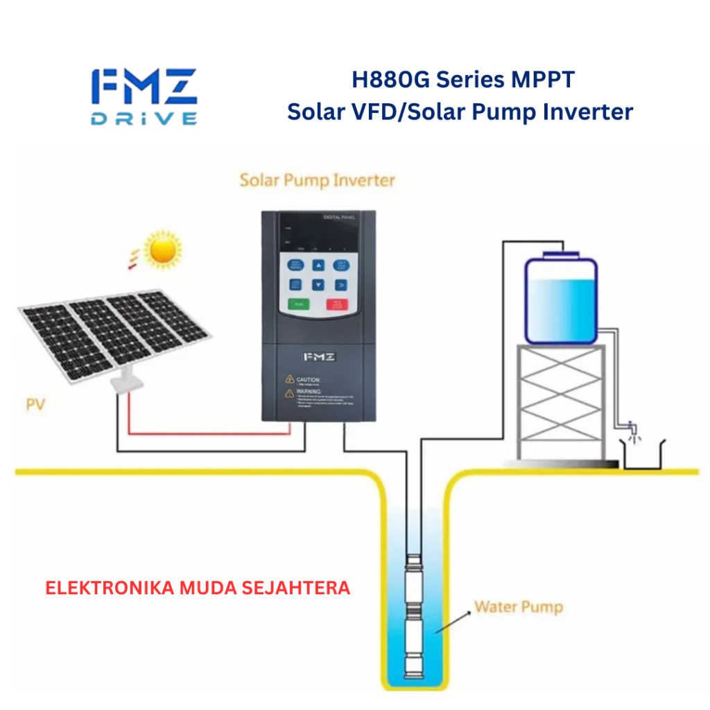 FMZ H880-11RG/15RP-T4 / 11kW 380V 3 PHASE SOLAR PUMP INVERTER VFD / INVERTER POMPA TENAGA SURYA