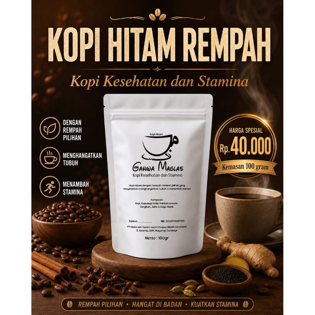 Gahwa Maglas Kopi Hitam Rempah 100g