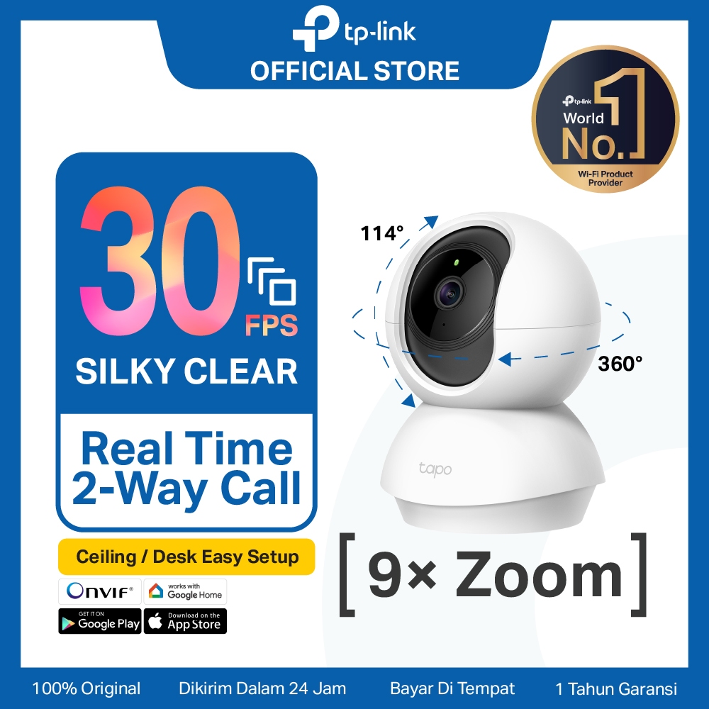 TP-Link | Tapo TC70 TC60 C100 C200 C310 | 1080P Kamera CCTV | PTZ IP WiFi Camera | HD | Indoor | Sec
