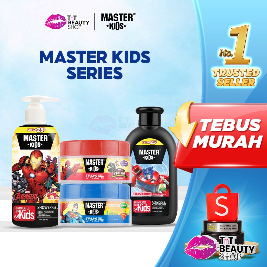 Master Kids Series / Shampoo Conditioner Anak Superhero / Shower Gel / Styling gel | TnT Beauty Shop