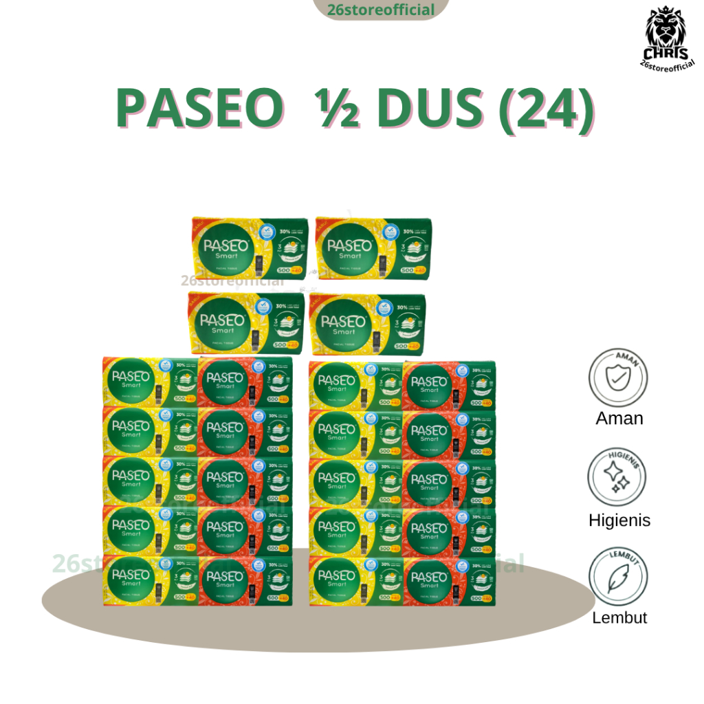 tisu paseo 1/2 dus (24 pcs) 540S 3 PLY dengan kualitas terbaik dan murah