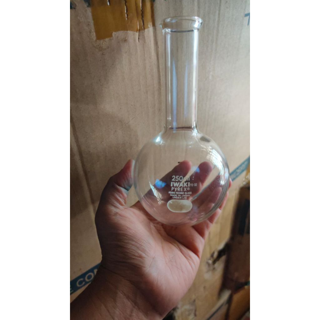 labu didih/Florence flask 250 ml.IWAKI..250ml.