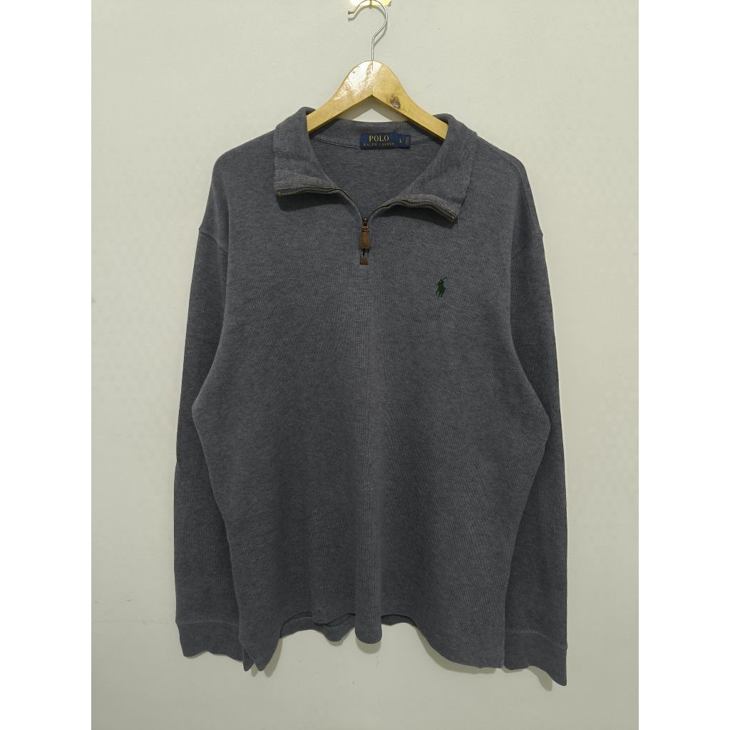 Jacket Sweater Quarter zip Half zipper Polo Ralph Lauren Dark Grey XL