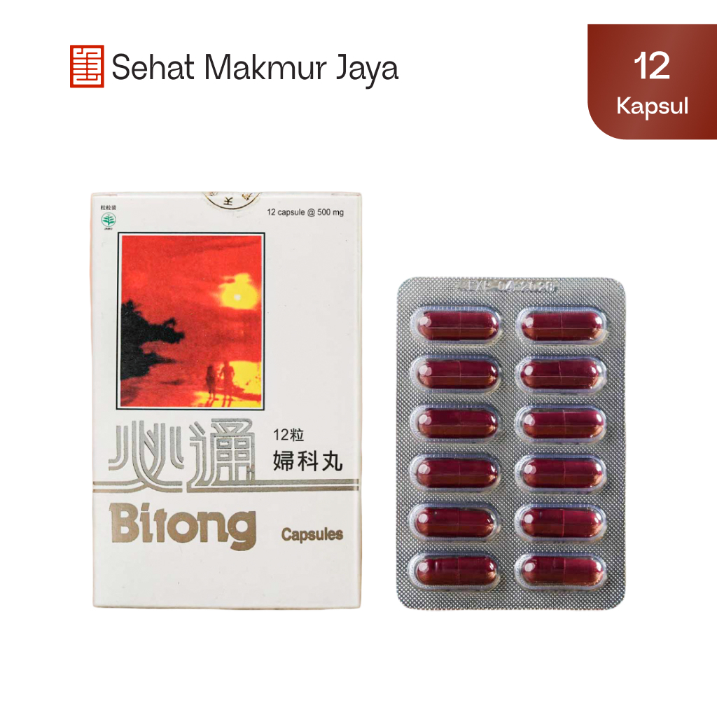 Bitong Capsules Isi 12 Kapsul - Obt Pelancaran Menstruasi , Bitong Lancar Haid