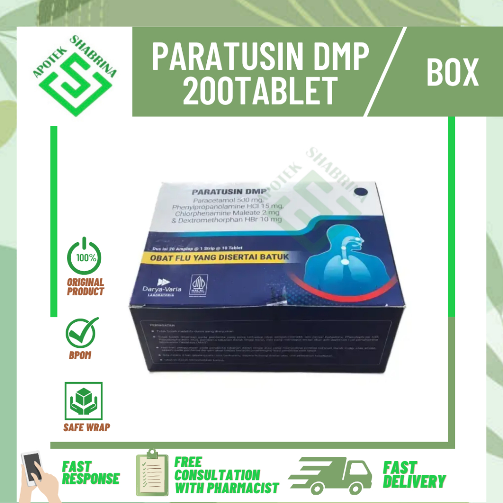 Paratusin Tab  200TABLET / BOX / TERBARU