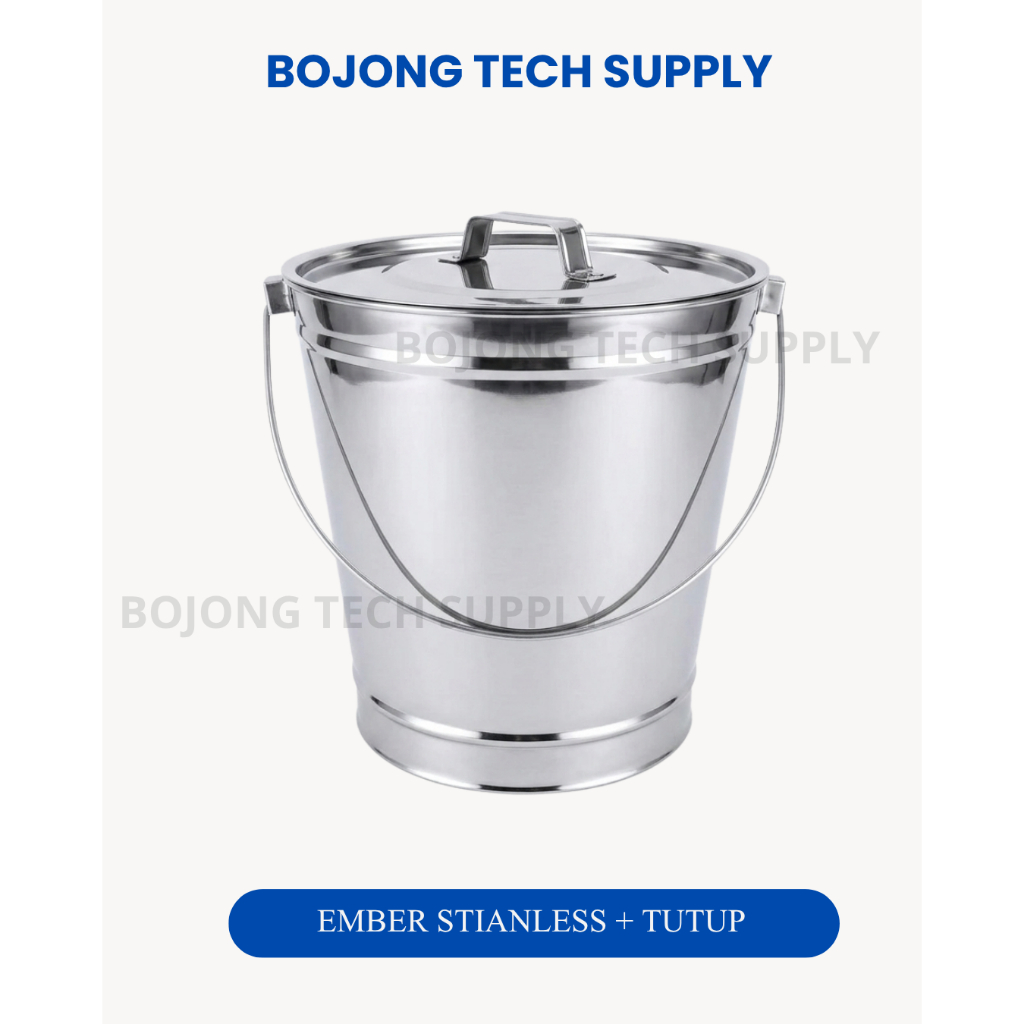 EMBER Stainless steel 25 Liter + tutup ,  CORONG Minyak Bahan Stainless Bbm SPBU PERTAMINA PERTASHOP