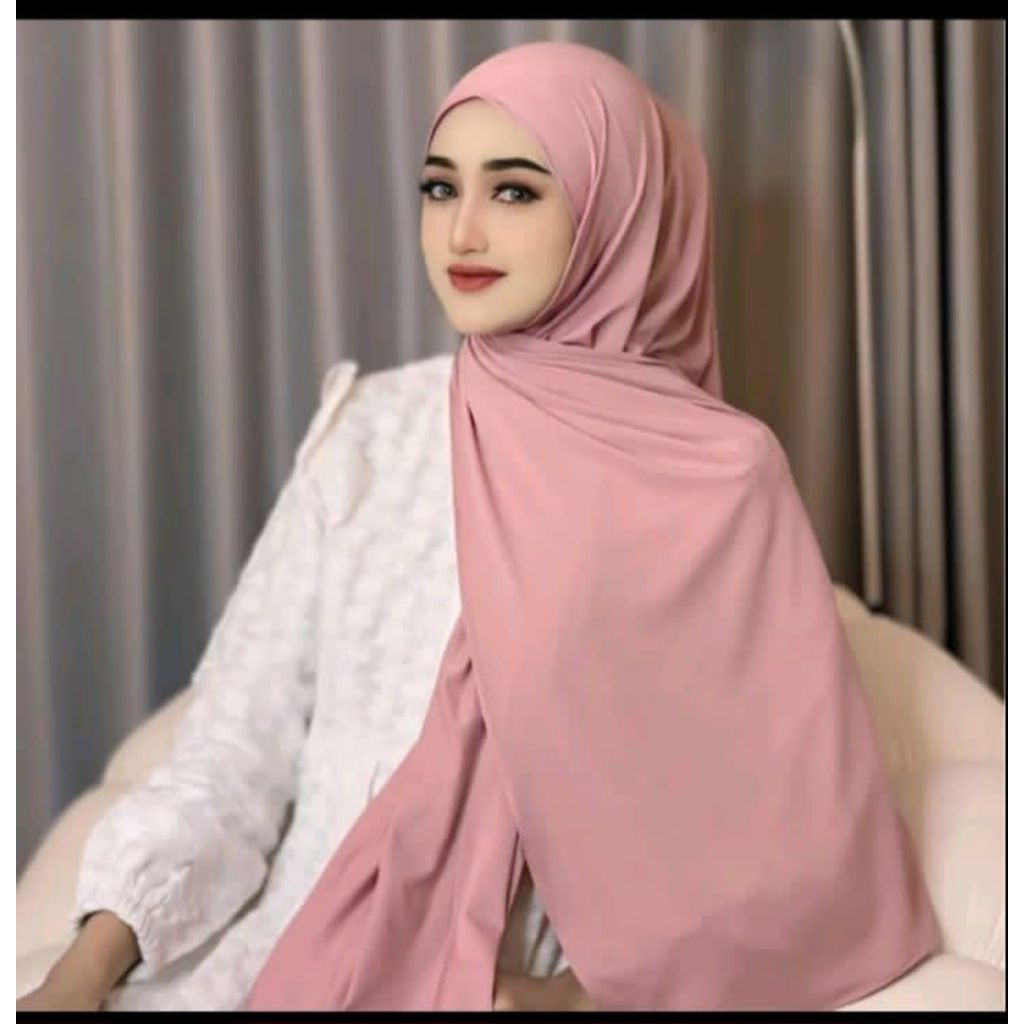 PASHMINA JERSEY OVAL PREMIUM/PASHMINA INSTAN JERSEY OVAL