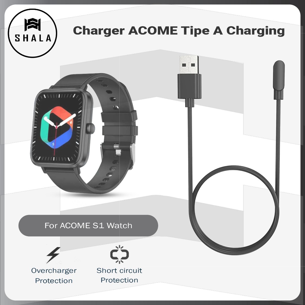 Kabel Charger Acome S1 Smartwatch Tipe A Charging