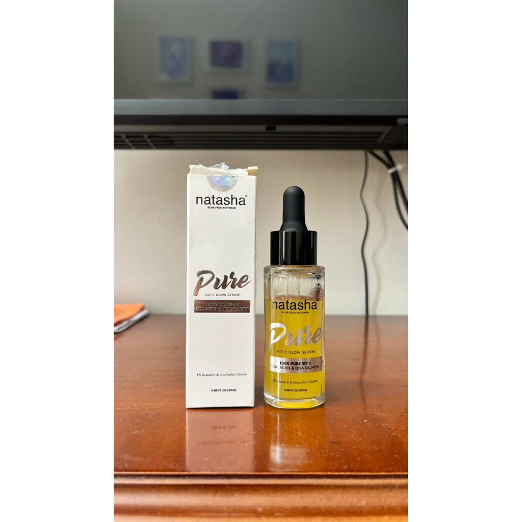 Serum Vit C Glow Natasha 100% Pure Vit C Collagen & DNA SALMON