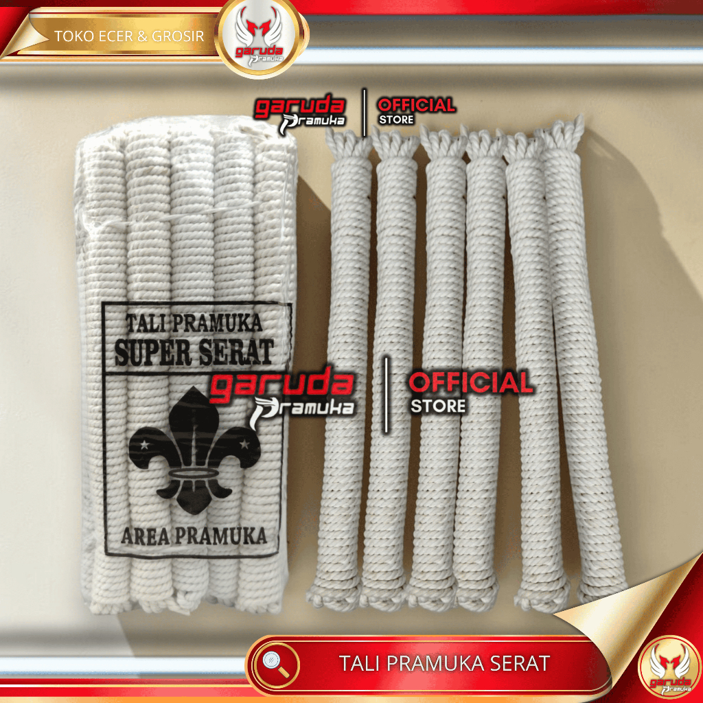GROSIR (20 PCS) TALI PRAMUKA SERAT LURUS BESAR | TALI PRAMUKA PERKODI