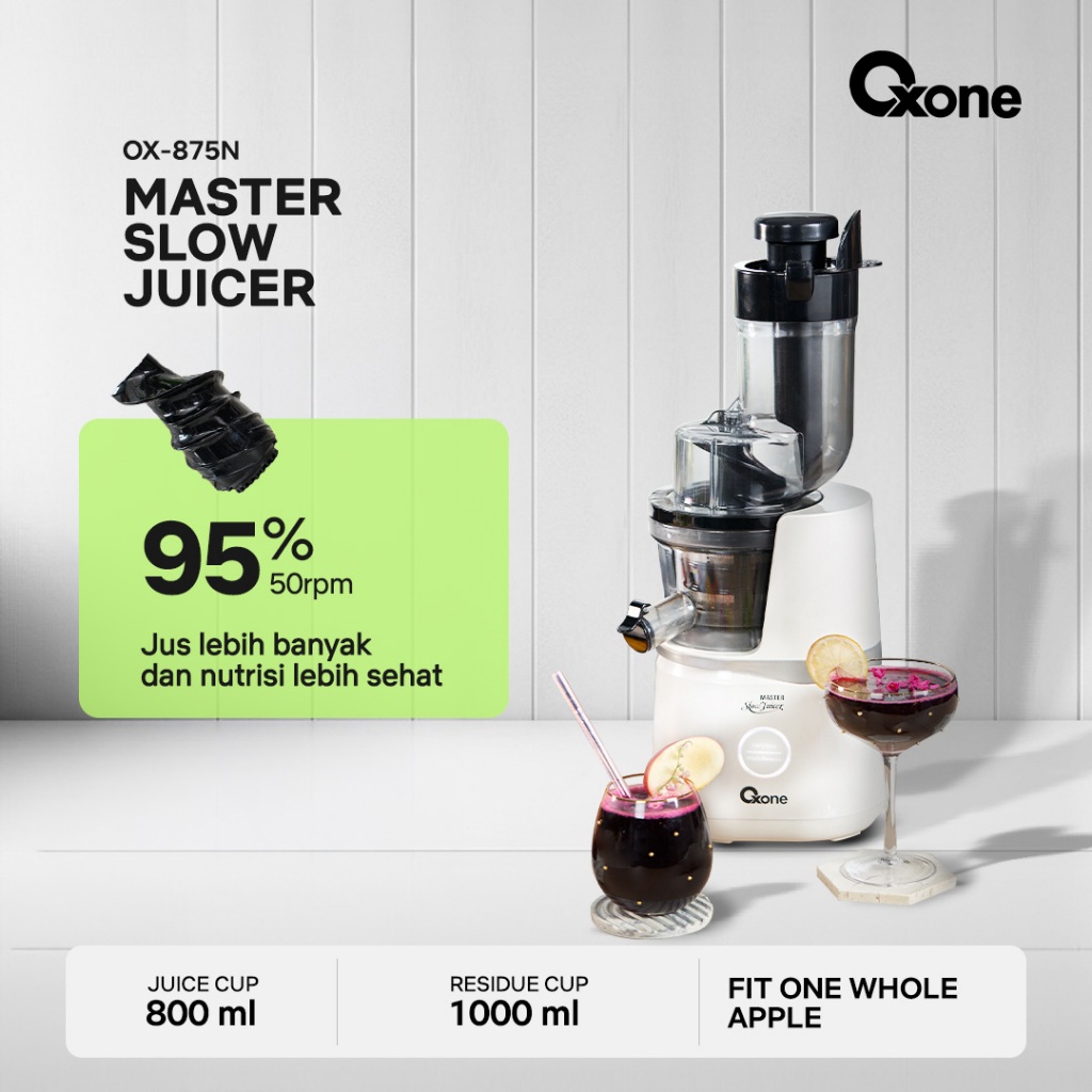 Oxone OX875N Master Slow Juicer | Cold Pressed Juice | Jus Sehat | Healthy Life Style