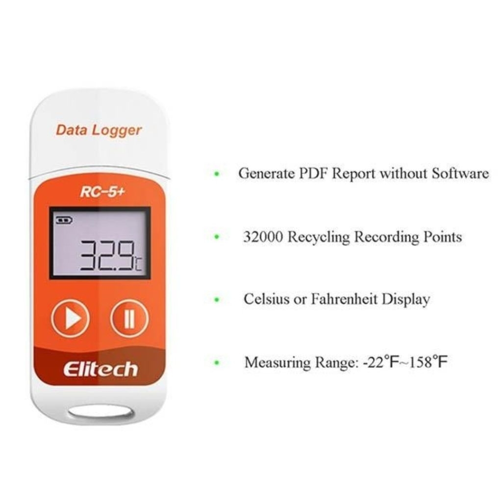 DATA LIGGER RC5+ TEMPERATURE THERMOMETER RECORDER