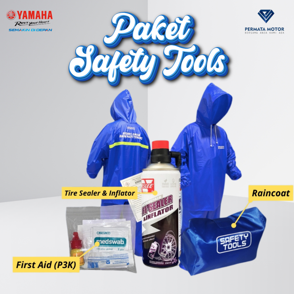 Yamaha Safety Tools 1 Set untuk keamanan berkendara motor | Permata Motor