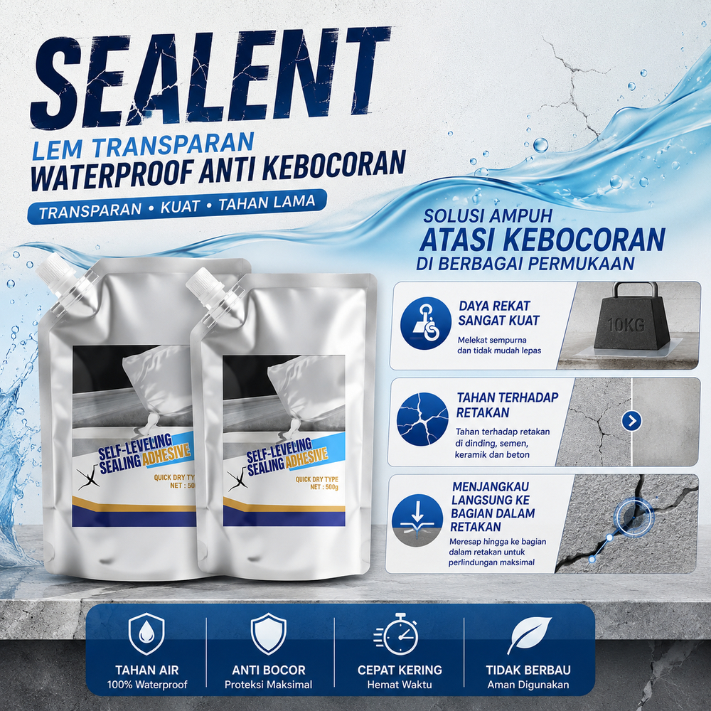 Lem Sealant Anti Bocor Anti Retak Cepat Kering | Lem Perekat Beton Dinding Tembok Retak - Lem Anti B