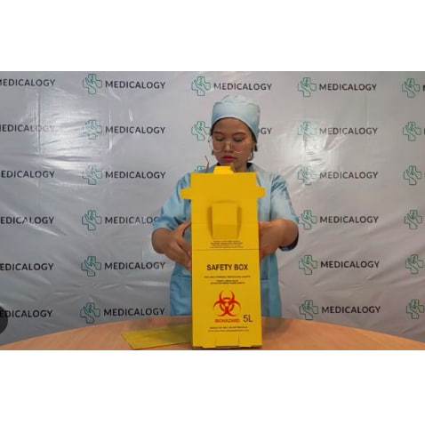 PROMO Tempat Sampah Medis Safety Box 5 Liter Biohazard Container 5 L