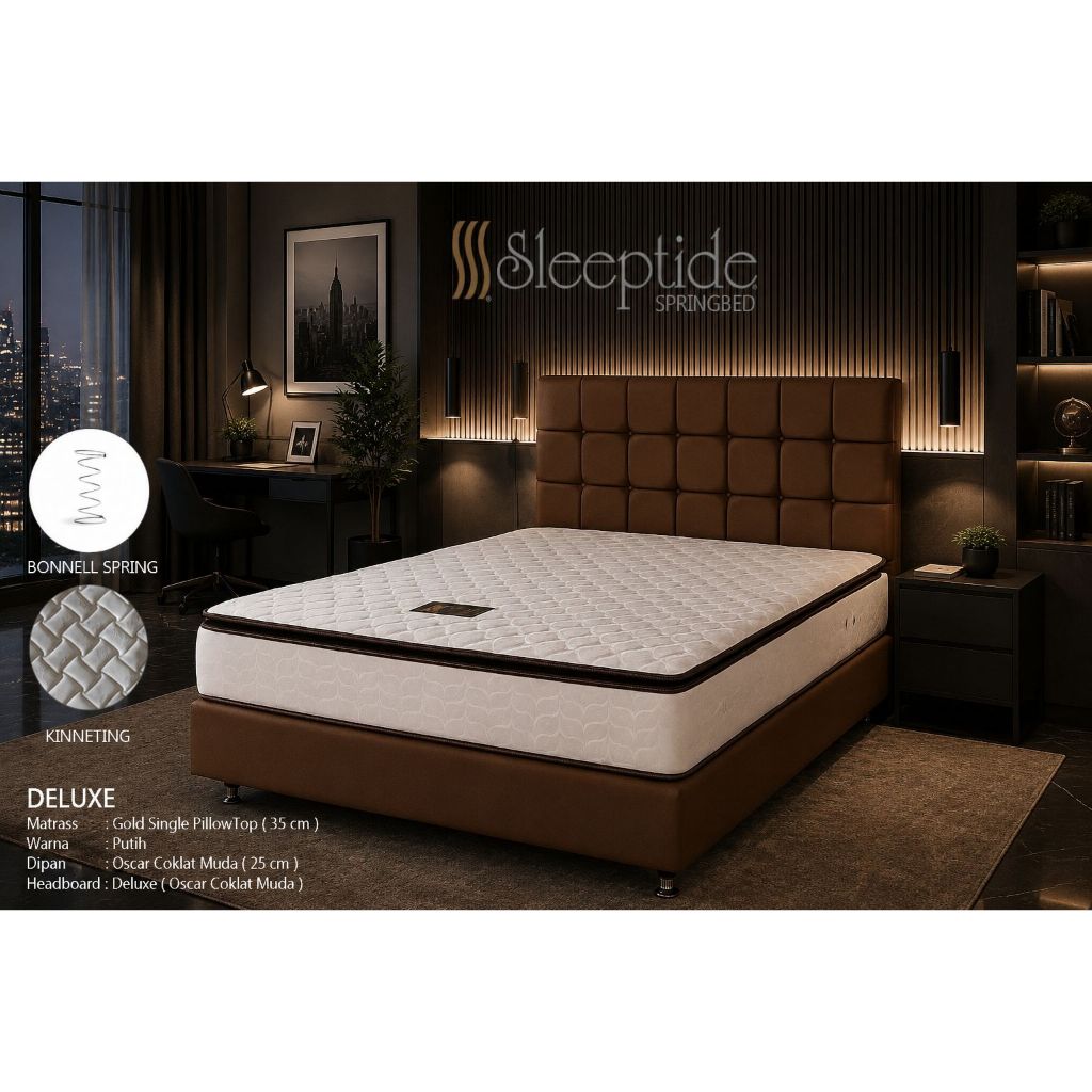 SLEEPTIDE Springbed  matrass / kasur springbed Gold single pillowtop