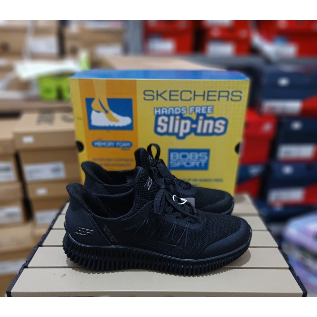 Skechers BOB GEO LITE-FIXED EDGE Slip ins Monoblack