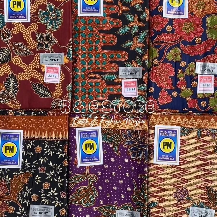 BATIK Kain Panjang Tebal Pulau Mas Cap Cent Kain Panjang Batik Halus - PM BIRU - KP PADASUKA - PUTRI