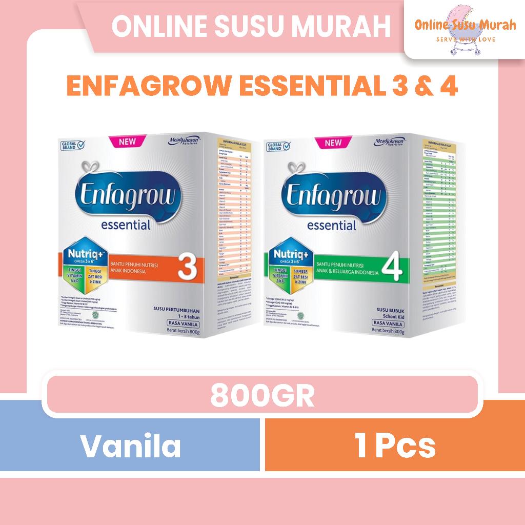 ENFAGROW ESSENTIAL 3 4 800GR TAHAP 3 1-3 THN TAHAP 4 3 TAHUN KE ATAS 800 GR ENFA GROW SSKD