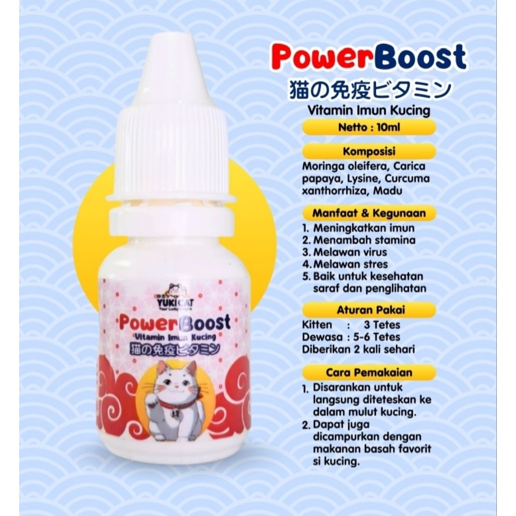 POWER BOOST POWERBOOST vitamin imun booster kucing menaikan imun kucing recovery