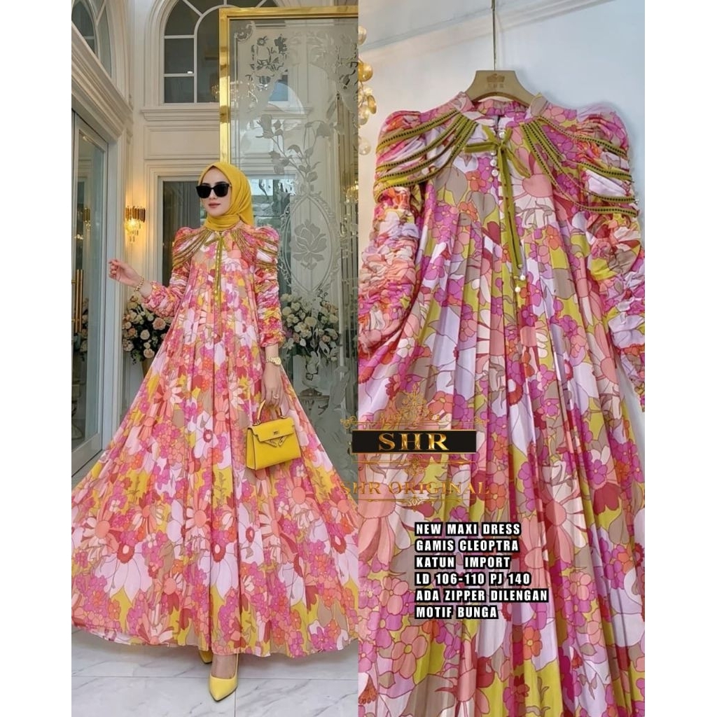 NEW READY!! MAXI DRESS CLEOPATRA FLOWERS KATUN SWAROSKY BY SHR ORI