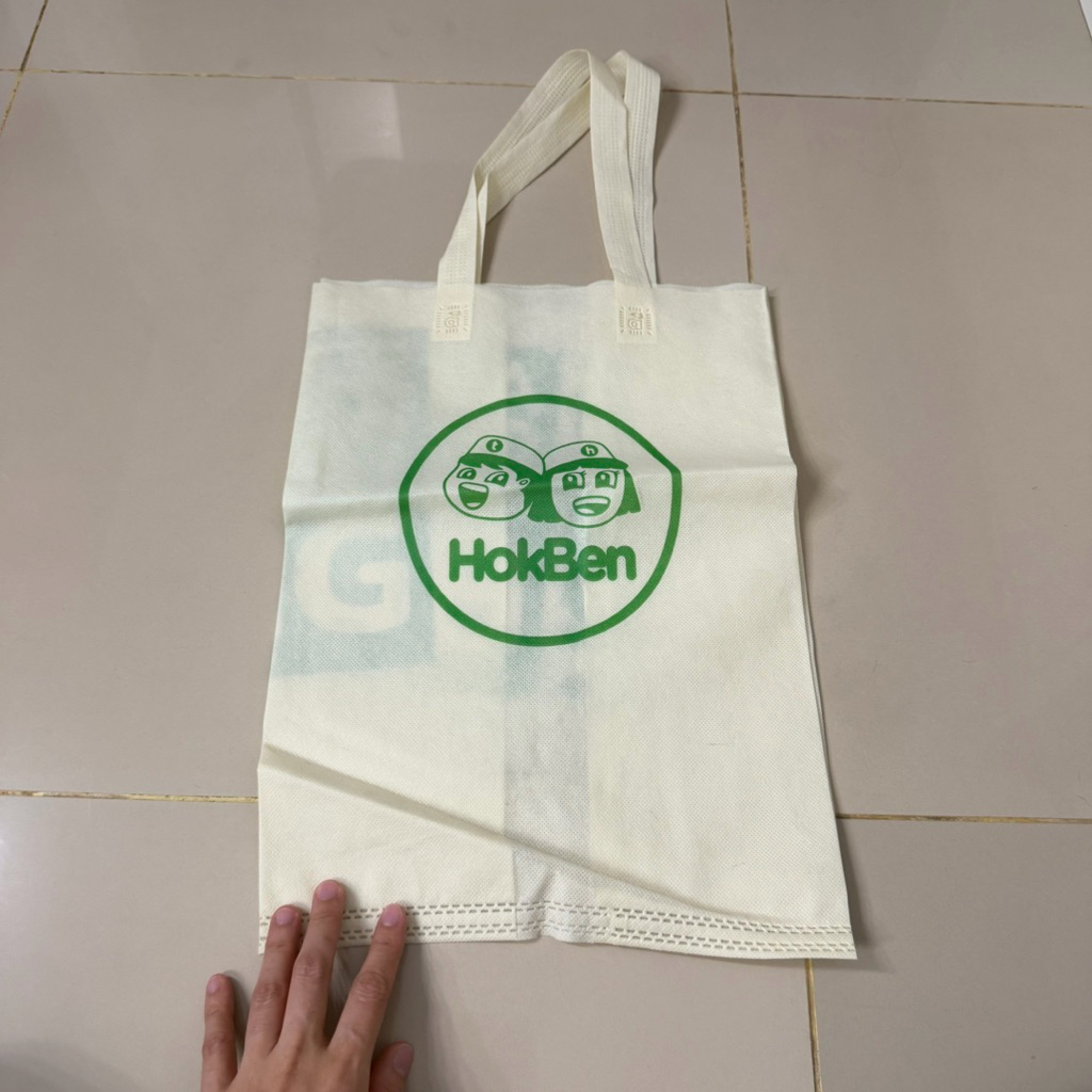 Hokben Shopping Tote Bag / Tas Kantong Belanja Spunbond