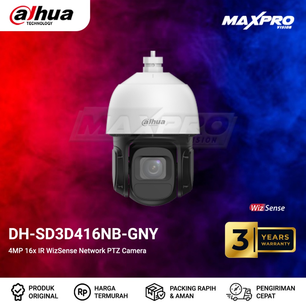 DH-SD3D416NB-GNY - DAHUA 4MP WIZSENCE PAN & TILT 16X OPTICAL ZOOM CAMERA