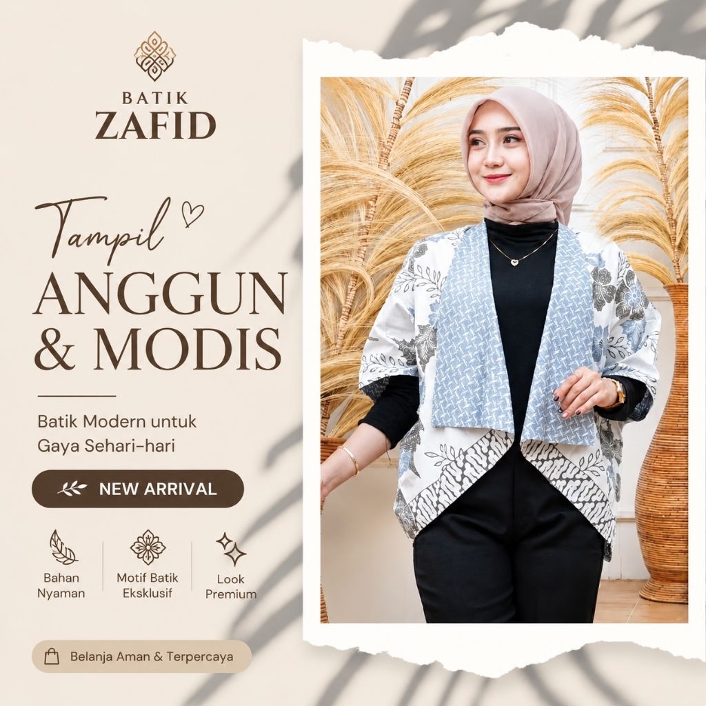 Outer Batik Wanita Jumbo LD 200 Bolak Balik 2in1 / Bolero Lowo Modern