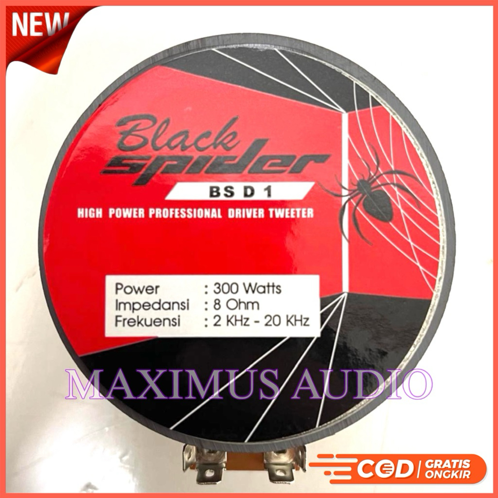 DRIVER CAR TWEETER BLACK SPIDER BS D1 ORIGINAL TWEETER BLACKSPIDER BS D 1