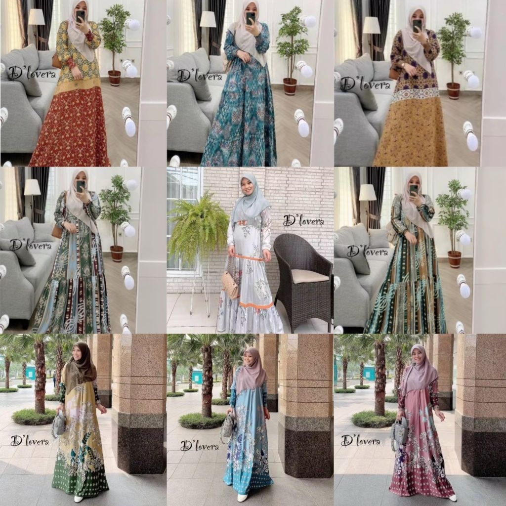 KOLEKSI ORIGINAL DLOVERA, RINDU, LOLITA, SABIYAN, CALINA, ZAHRA, VANKA DRESS BY DLOVERA
