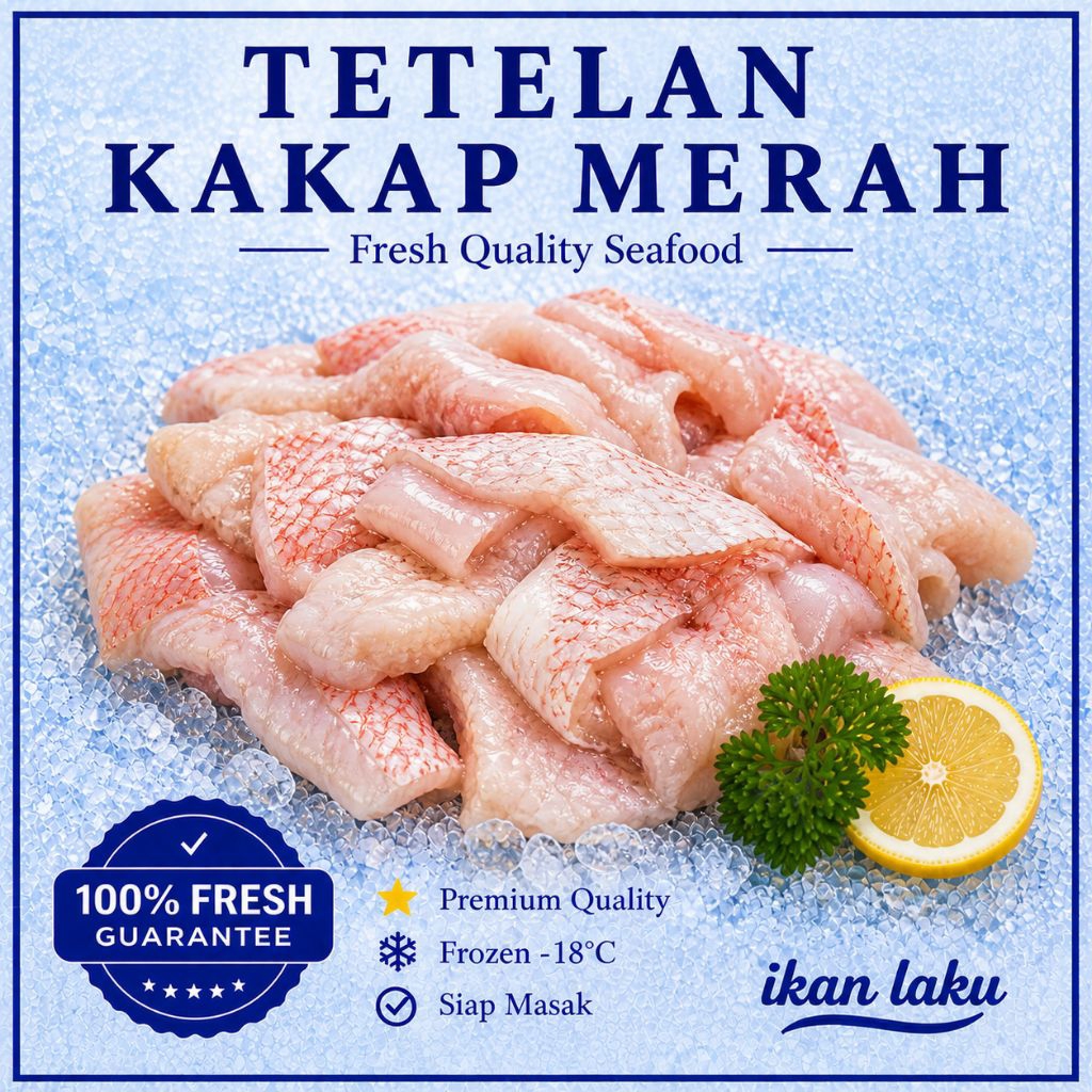 Ikan Laku - Tetelan Kakap Merah Premium — Daging Perut Belly Masak Crispy