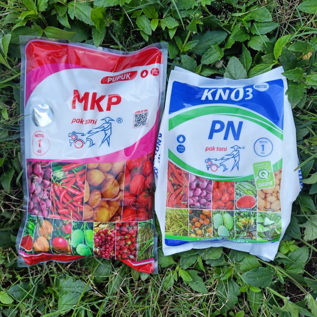 Paket Pupuk Pembuahan MKP dan PN Kristal Masing-masing 1 Kg Total 2 Kg Kemasan Ori Pabrik