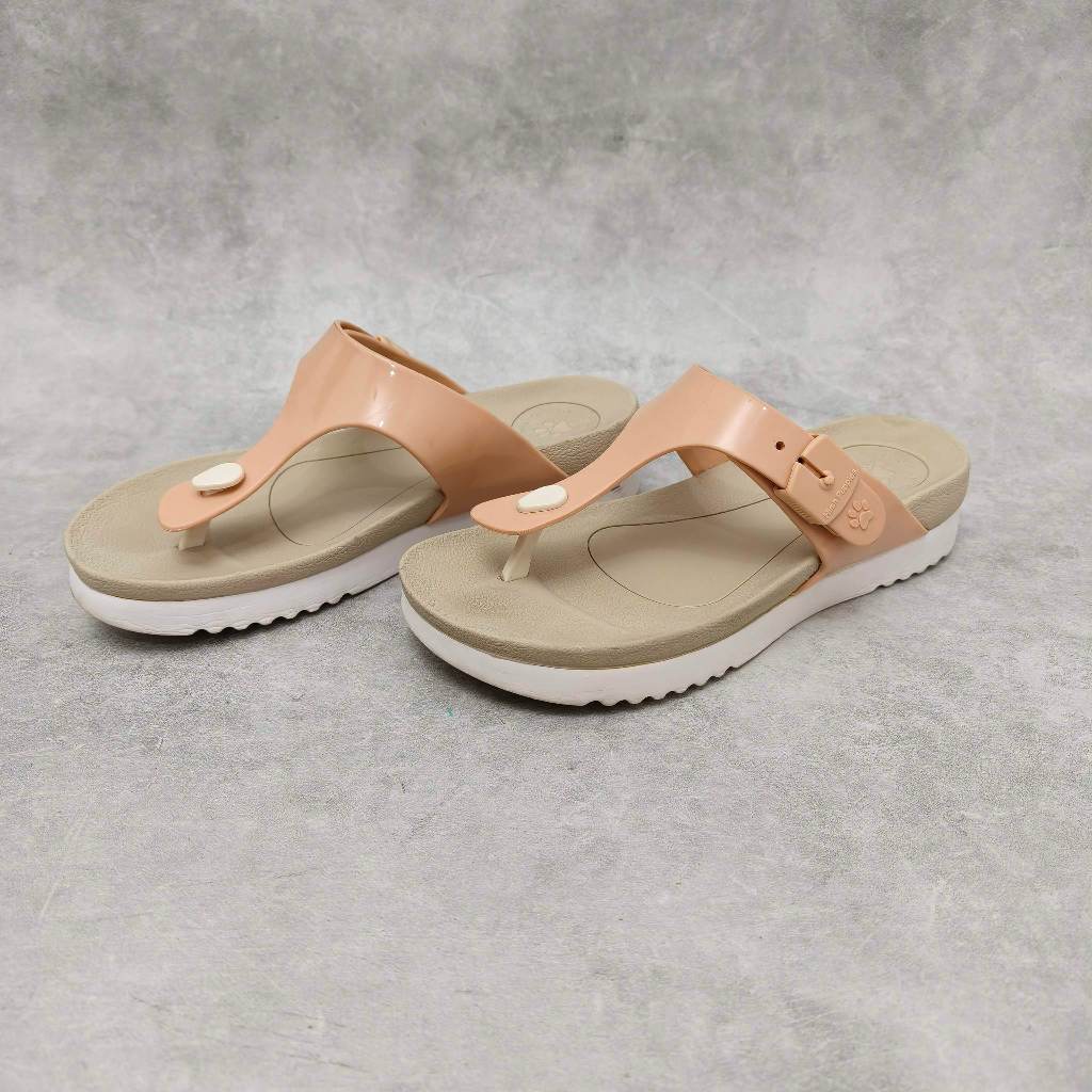 Hush Puppies Sandal Wanita Angel Camel Original Second Bekas Size 37 | Preloved Sandal Karet Wanita 