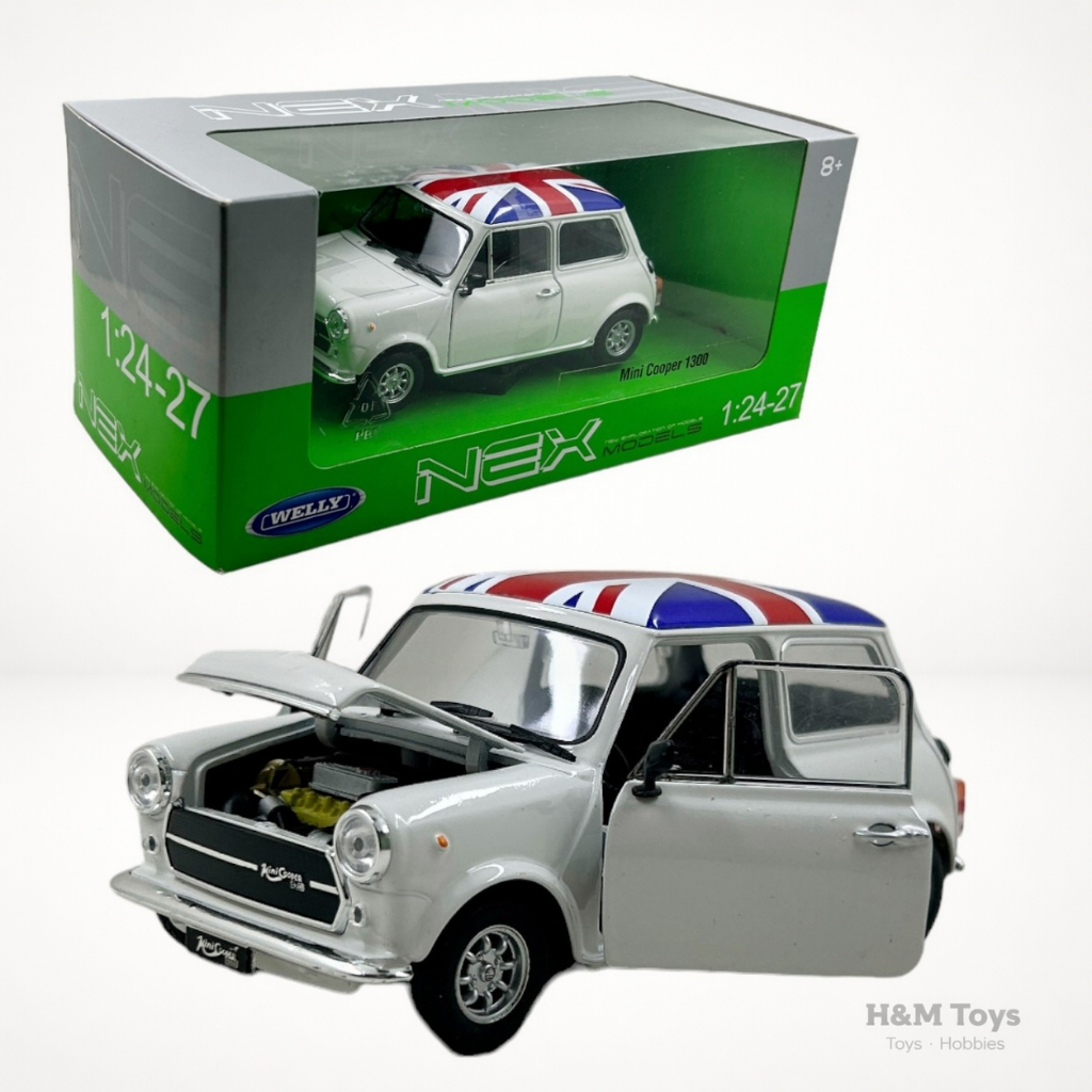 Welly NEX Mini Cooper 1300 UK Flag 1:24 - Diecast Miniatur Mobil Mini Cooper Alloy Model