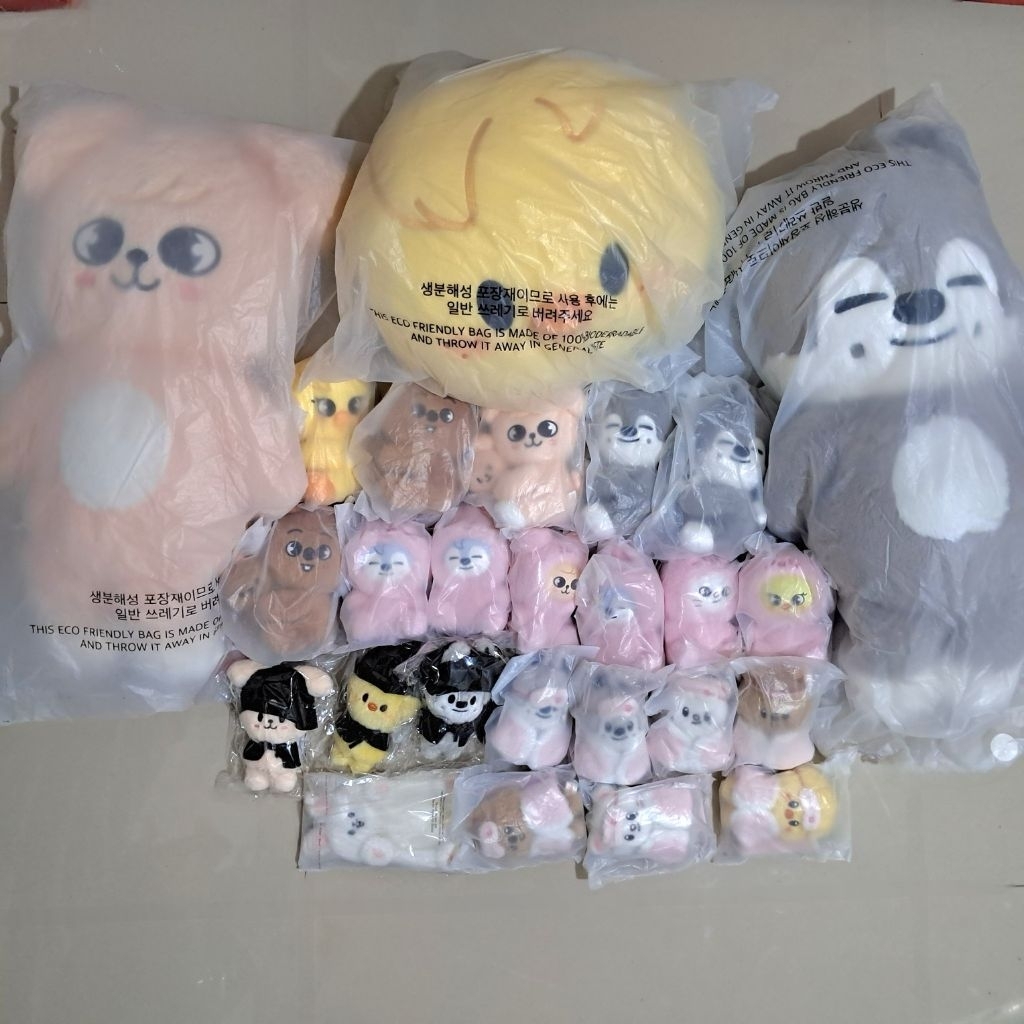 ready stock skzoo teddy bear skzoo cushion face puppym  wolfchan