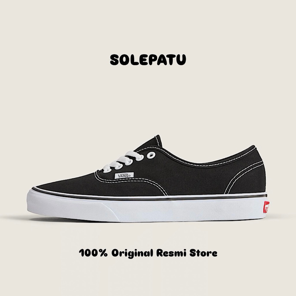 Vans Authentic Black White (Original Resmi)