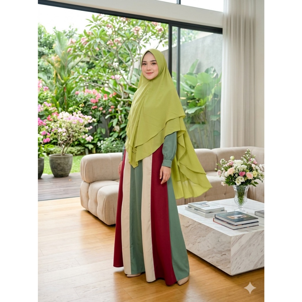 Set Gamis Cantik Lovera Syari Diskon 50%