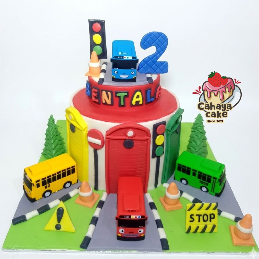 Kue Ulang Tahun Tayo / Tayo Buss Custom Cake / Kue Ultah Anak