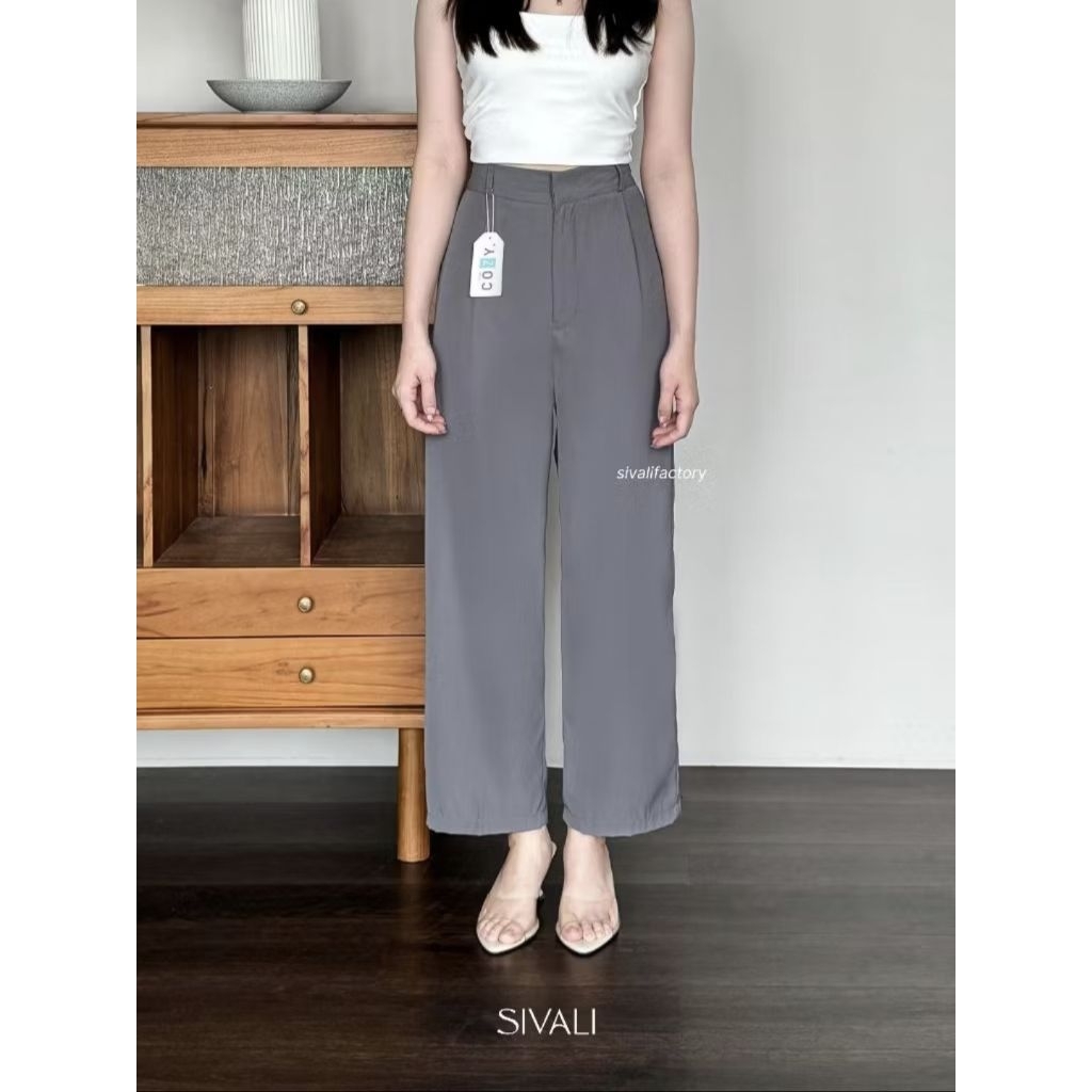 [PL] SIVALI Rozel Pants 299 - Loose Pants for Petite - Trousers Wanita - Celana Anti Kusut