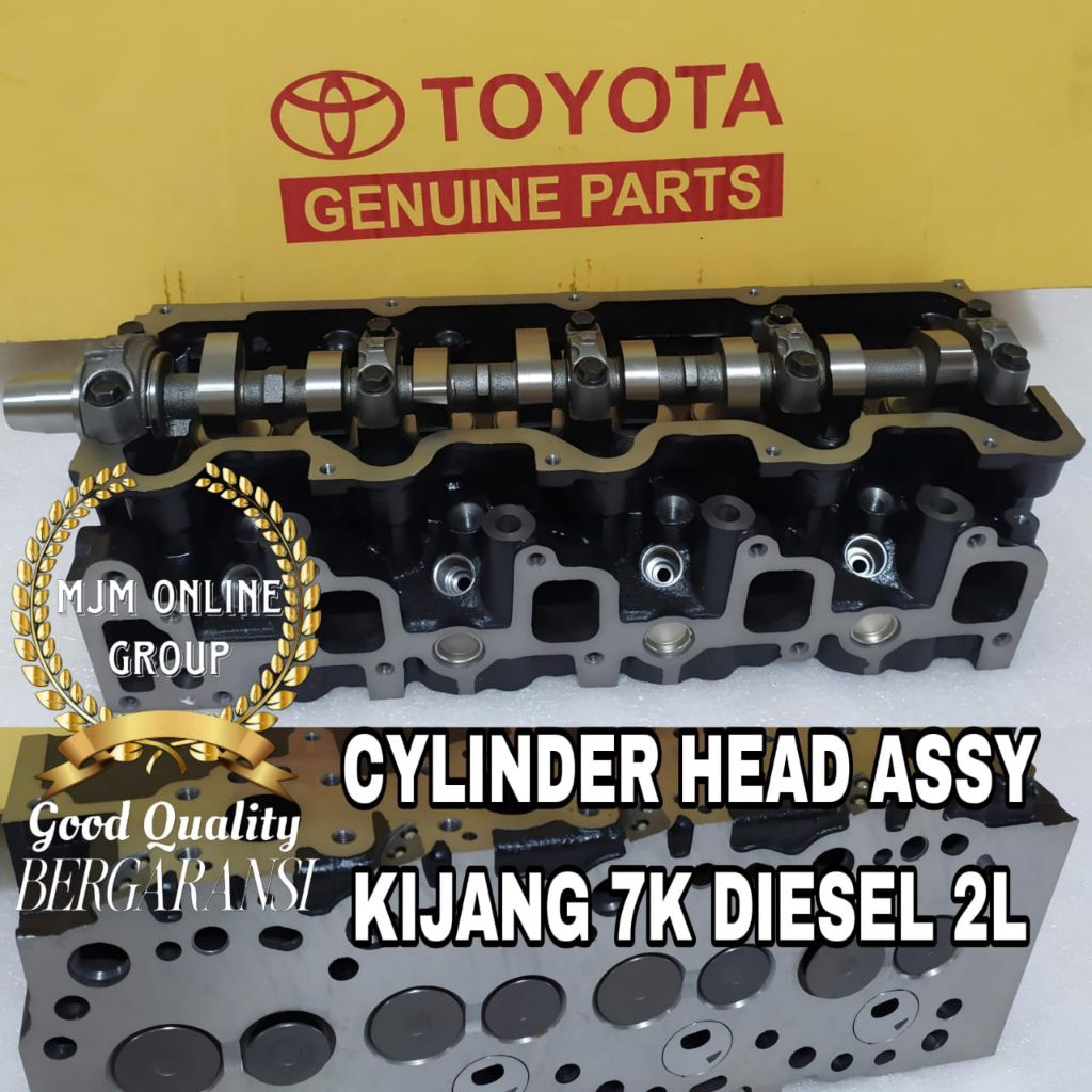 Cylinder Head Assy Silinder Deksel Kop Kijang Kapsul Lgx Diesel 7k 2L Komplit Noken As Klep Baru Ber